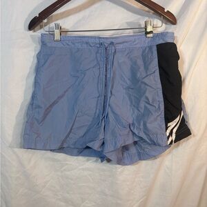 Adidas Light Blue and Black Athletic Shorts